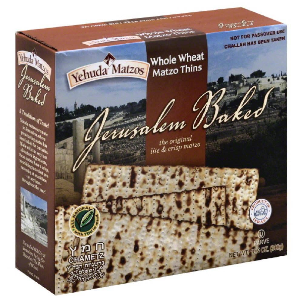 KeHE Distributors, LLC - Wholesale Chips - Yehuda Matzos Matzo Thins Whole Wheat, 10.5 Oz (Pack of 6)0