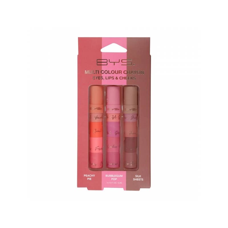 Beauty Pro - Wholesale Lip Stain/Dye/Tint - BYS 4-in-1 Multi-Colour Crayon Gift Set 3pc0