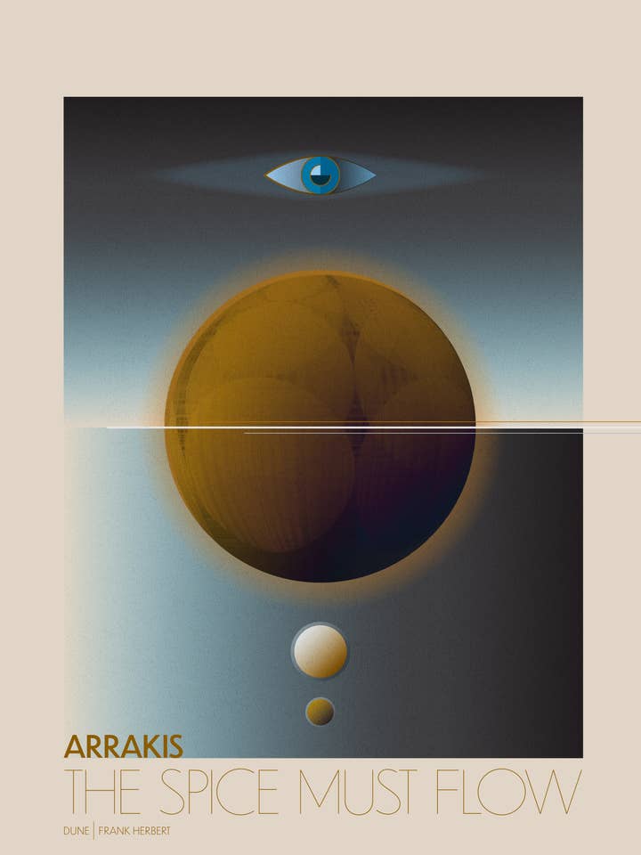 DUNA/Frank Herbert/A Especiaria Deve Fluir por atacado de Lucky Skye Graphics