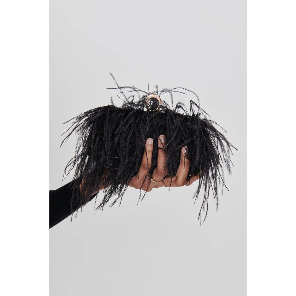 Moda Luxe - Wholesale Clutch Bag - Women's - Harlow Feather Evening Bag3