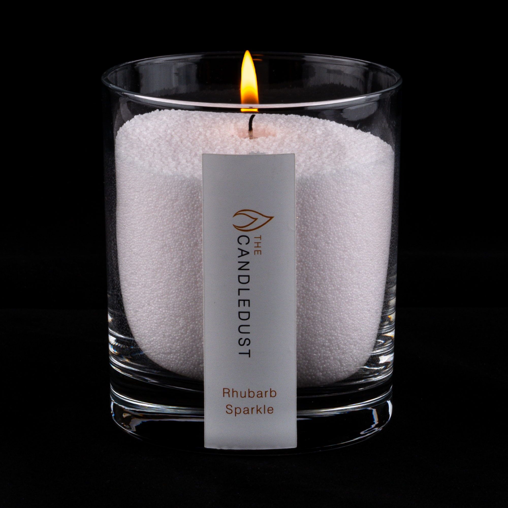 The Candledust – wholesale Burkljus – Rabarberglitter Doftljus Sandljus 160g1