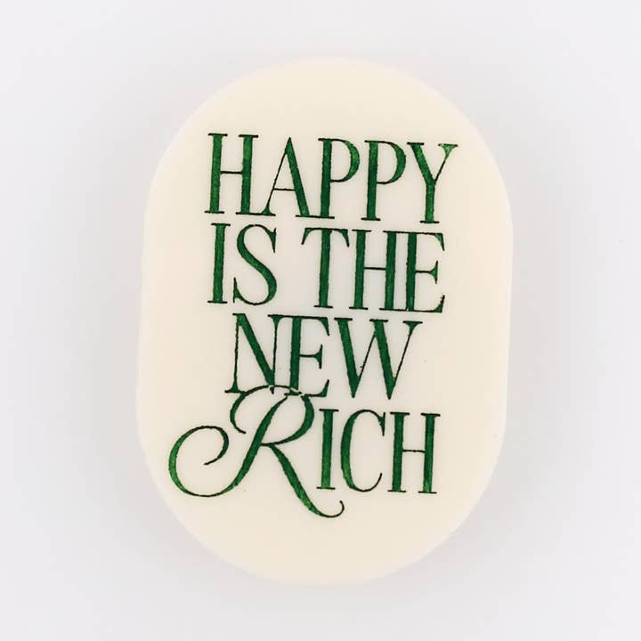 Aimant Happy Is The New Rich pour la vente par Freshwater Curated Goods