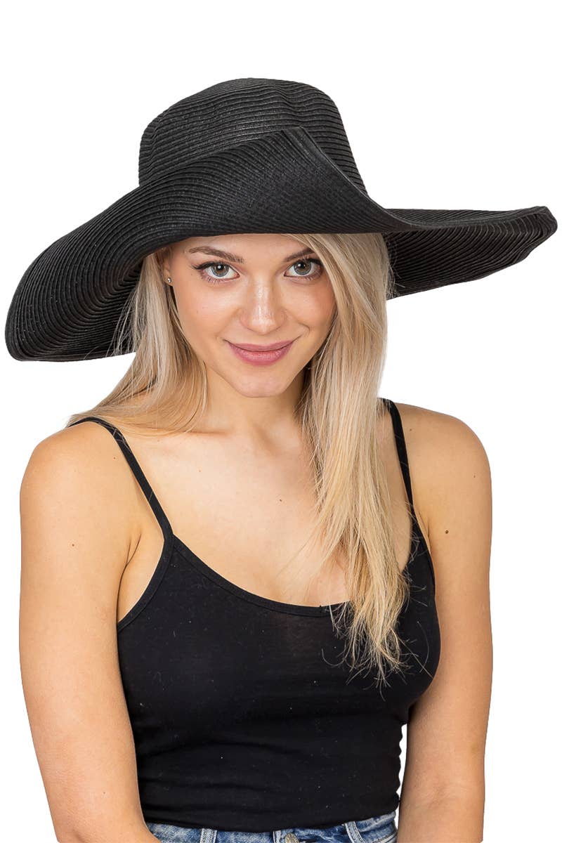 Cap Zone - Wholesale Straw Hat - Women's - Wire Brim Straw Beach Sun Hat3