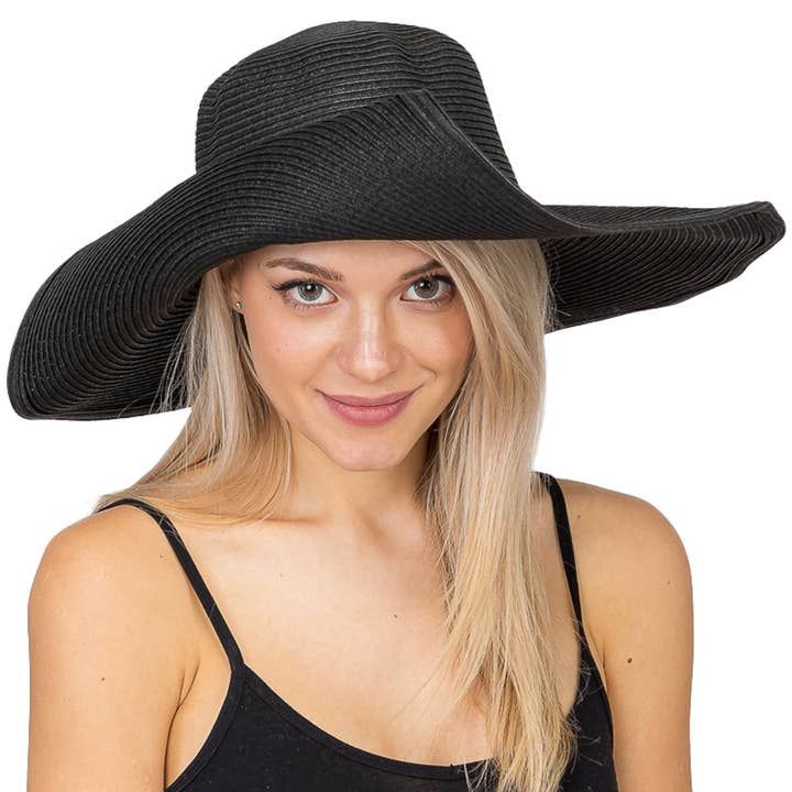 Cap Zone - Wholesale Straw Hat - Women's - Wire Brim Straw Beach Sun Hat3