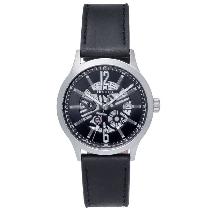 Heritor Automatic – Relógio de pulso - Homem por atacado – Relógio Heritor Automatic Dayne Semi-skeleton com Pulseira de Couro