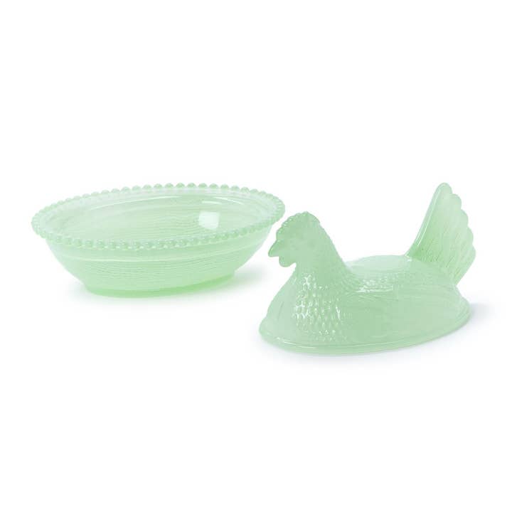 Two's Company - Seasonal Collection - Wholesale Decorative Plate/Dish/Bowl - Hen on Nest Covered Dish Assorted 3 Colors