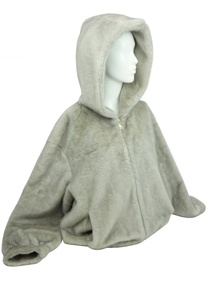 Anais - Wholesale Jacket - Women's - Faux fur hooded jacket MT0907