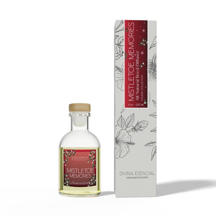Mistletoe Memories Holiday Reed Diffuser – Christmas Scent for wholesale by Divina Esencial, LLC