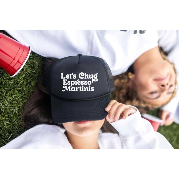 Martinis Espresso, chapeau de camionneur, chapeaux de camionneur tendance, amusants pour la vente par Bash