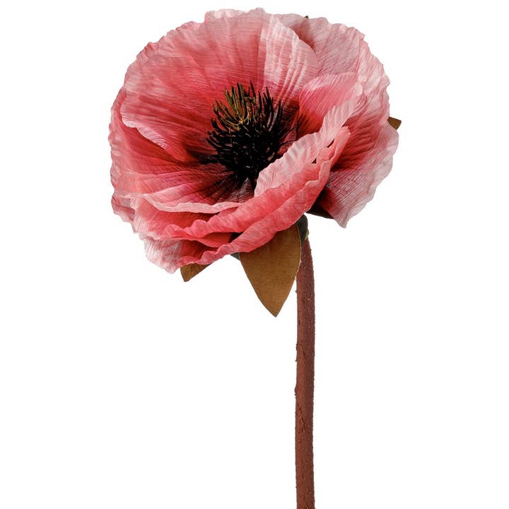 CMC Wholesale - Wholesale Artificial Flowers - Couture Poppy Stem 21" - Pink0