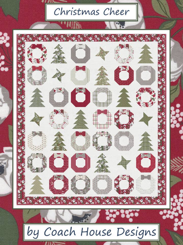 Christmas Cheer Colcha Padrão por atacado de Coach House Designs