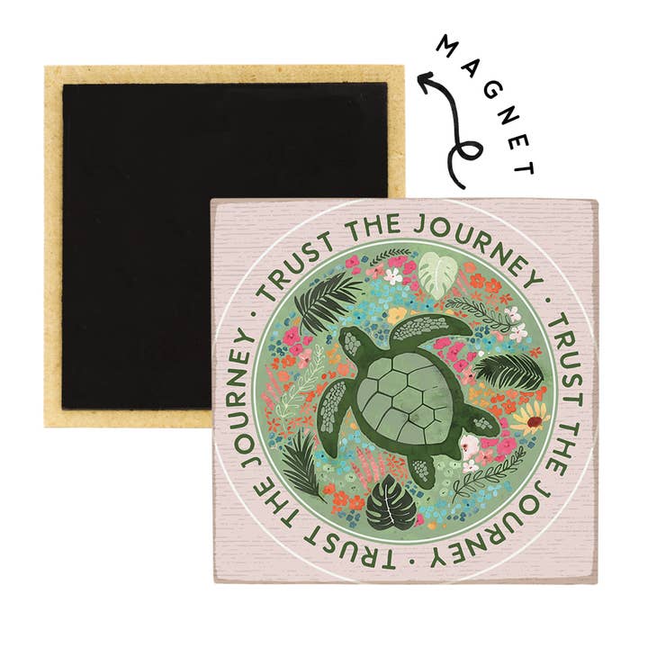 Trust Journey Turtle - Square Magnets for wholesale by Sincere Surroundings