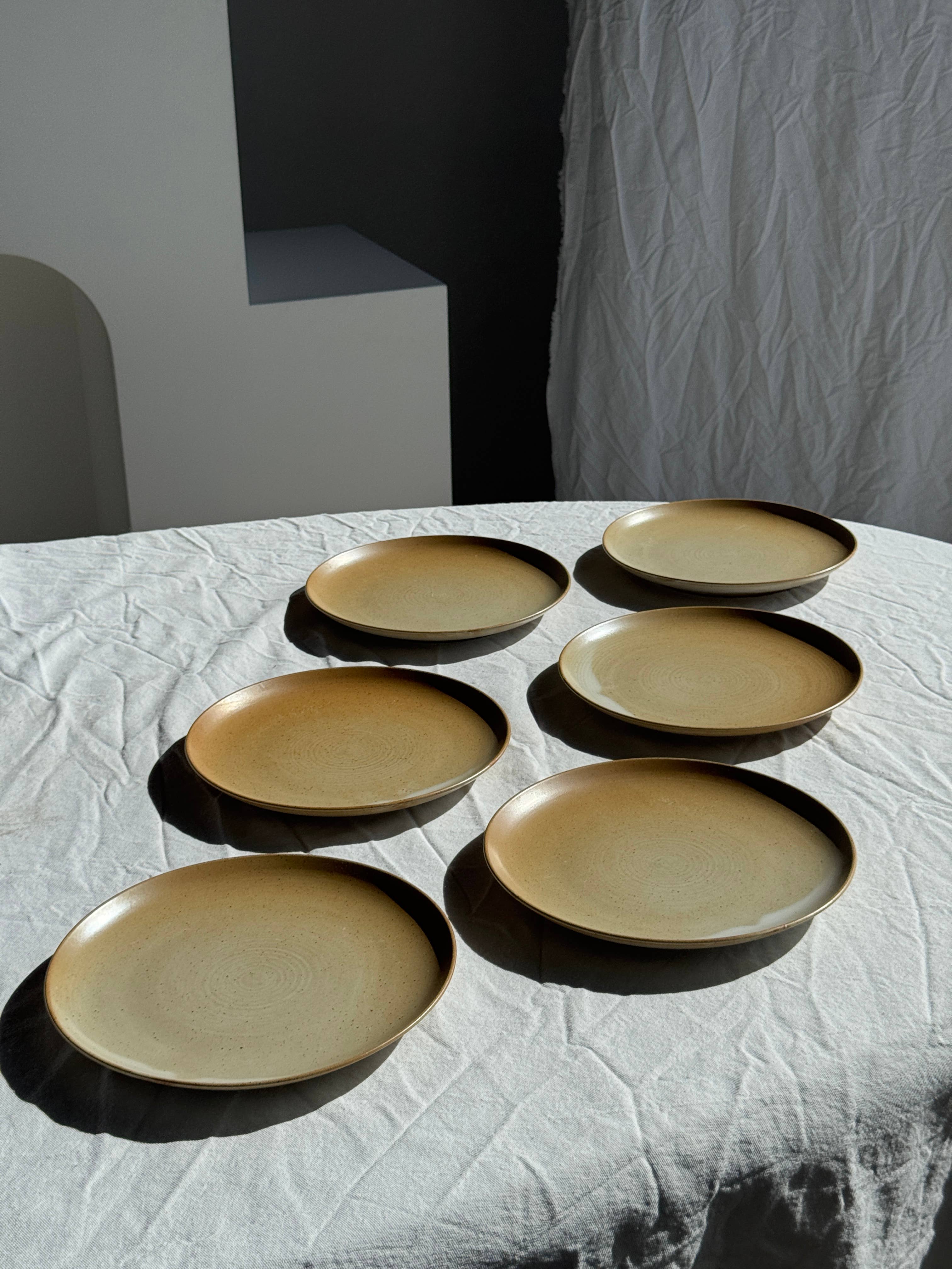 Office Objets - Wholesale Dinner Plate - Set of 6 stoneware plates Village France D244
