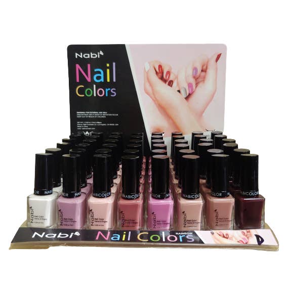 Nabi Cosmetic - Wholesale Nail Polish Set - N48R-D 48 PCS NABI 5 NAIL POLISH SET D