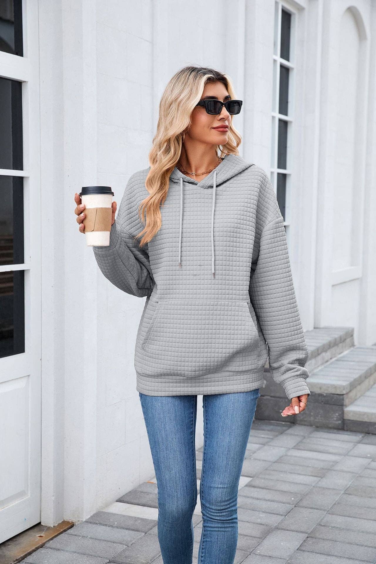 Suhkasana - Venta al por mayor Sudadera con capucha - Mujer - Sudadera con capucha de gran tamaño y bolsillos para mujer18