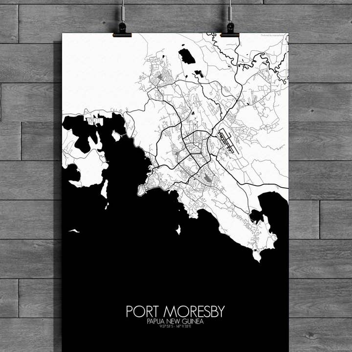 Poster von Port Moresby | Papua-Neuguinea für den Großhandel von mapospheres