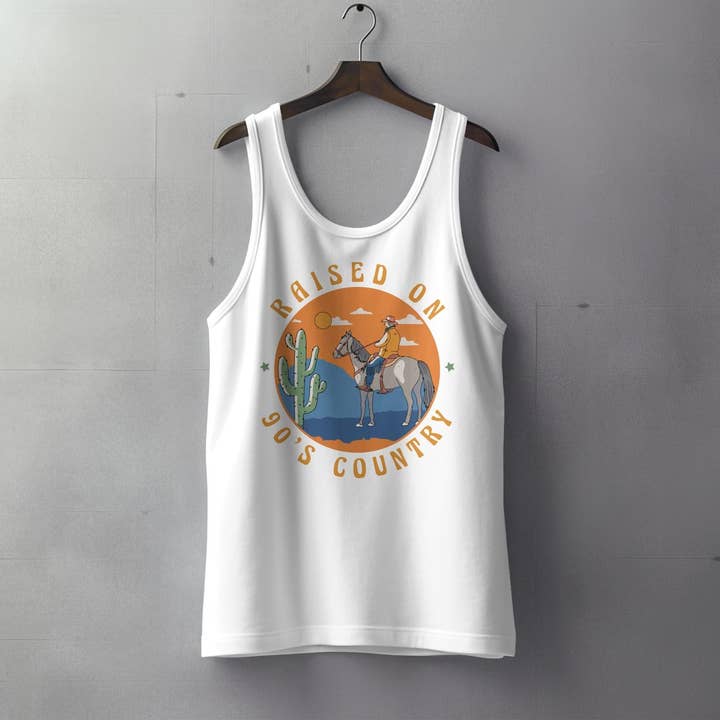 FreakyTeeFactory - Vente T-shirt sérigraphié – femme - T-shirt rétro années 90 country avec motif cowboy et cheval style vintage12