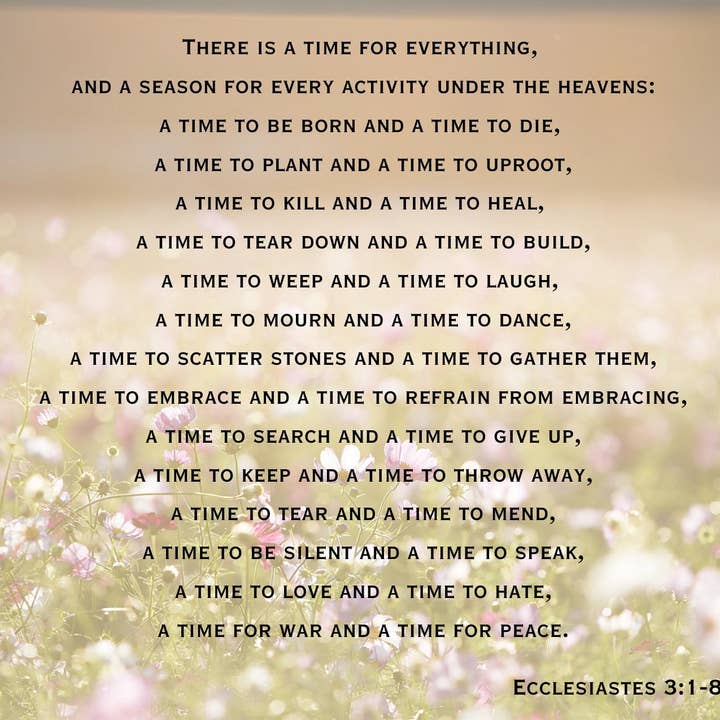 Prediger 3:1-8 Postkarte für den Großhandel von Piles of Postcards