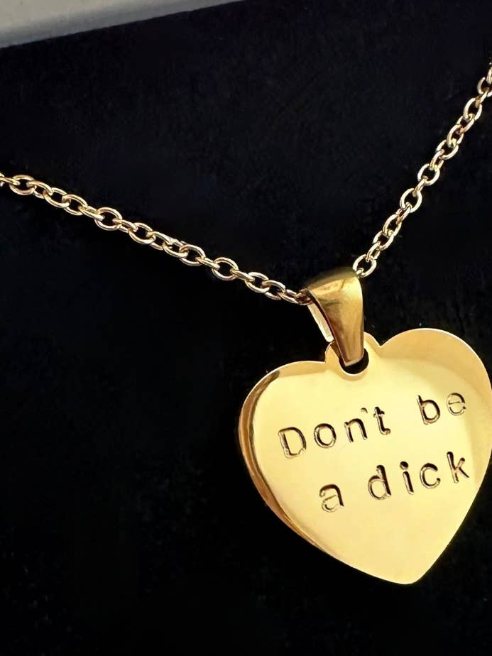 Non essere uno stronzo - Collana con cuore per la vendita all'ingrosso da parte di Rudies and Co