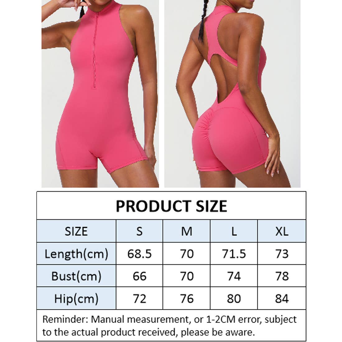 Sodalemon – wholesale Unitard – Women′s – Women Half Zipper I-Back Sport Jumpsuit6