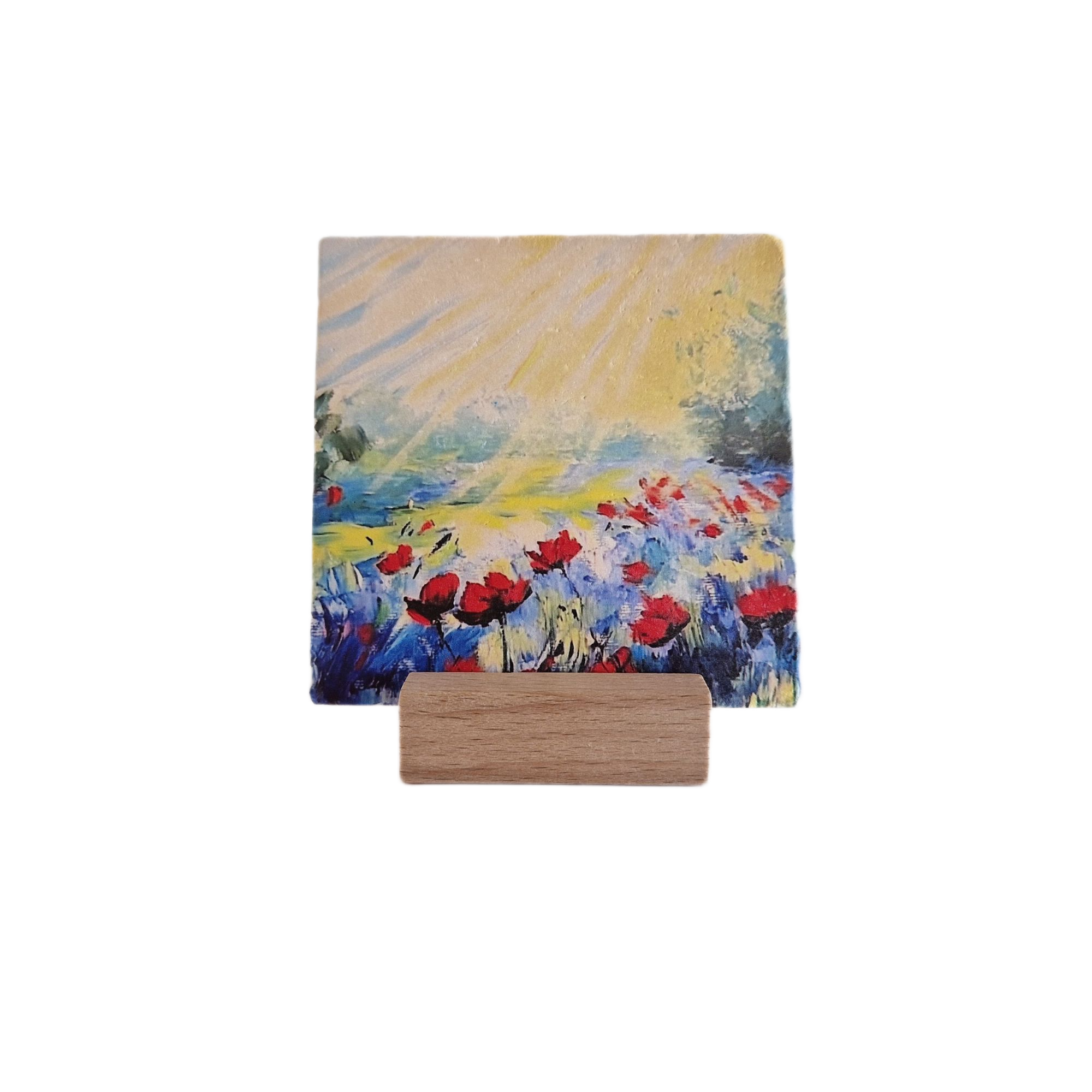 Artige BV - Wholesale Sculpture - Veld van klaprozen - natuursteen tegel1