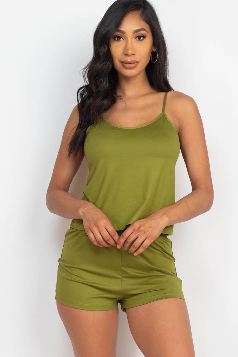 CAPELLA APPAREL - Wholesale Lounge Set - Women's - Cami Top & Shorts Lounge Set5