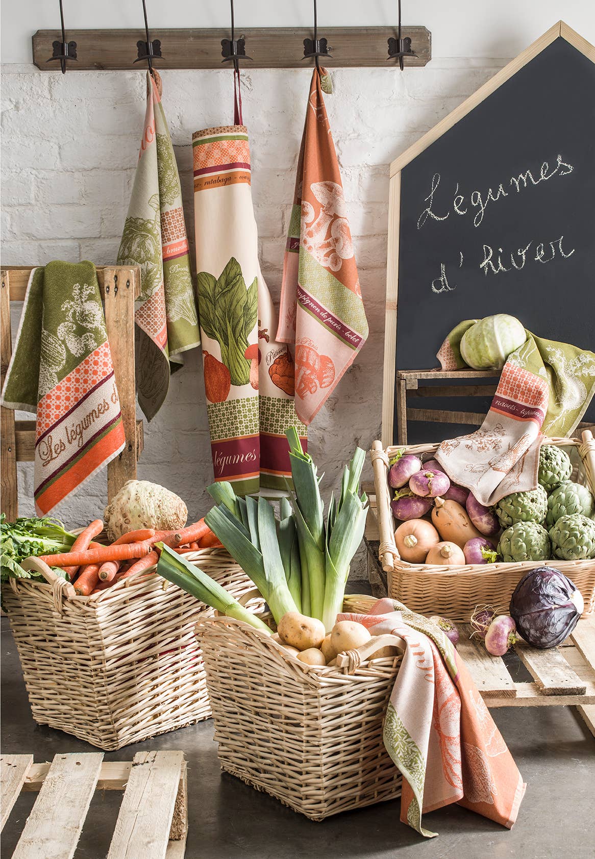 Coucke - Wholesale Tea Towel - Legumes Racines - Jacquard Tea Towel 50x75 in Cotton1