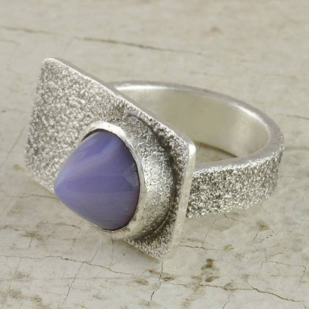 Maluka Agate Sterling sølv ring | Størrelse 6 for engroshandel hos Danielle Harrison Jewelry