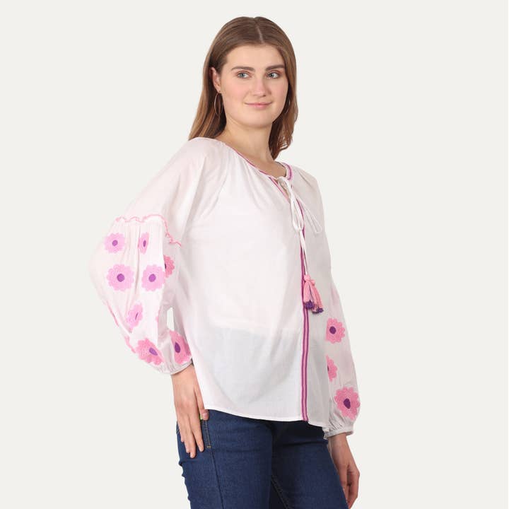 JEP Holland - Wholesale Blouse - Women's - Florence White Blouse PRE ORDER SS263