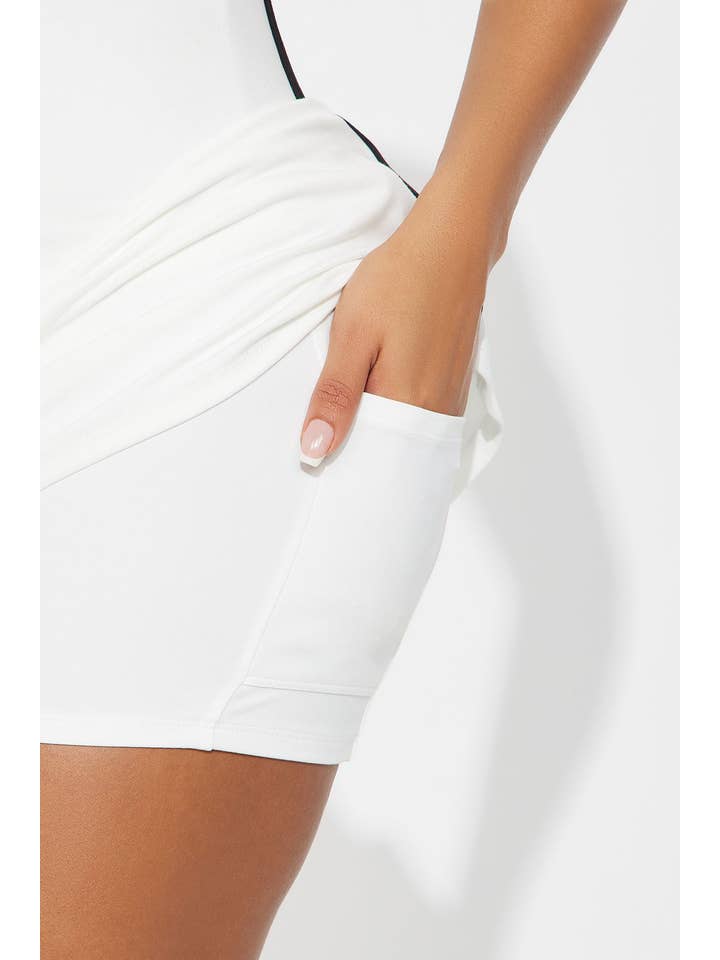 5besties inc - Wholesale Dress - Women's - CONTRAST DETAIL TENNIS DRESS