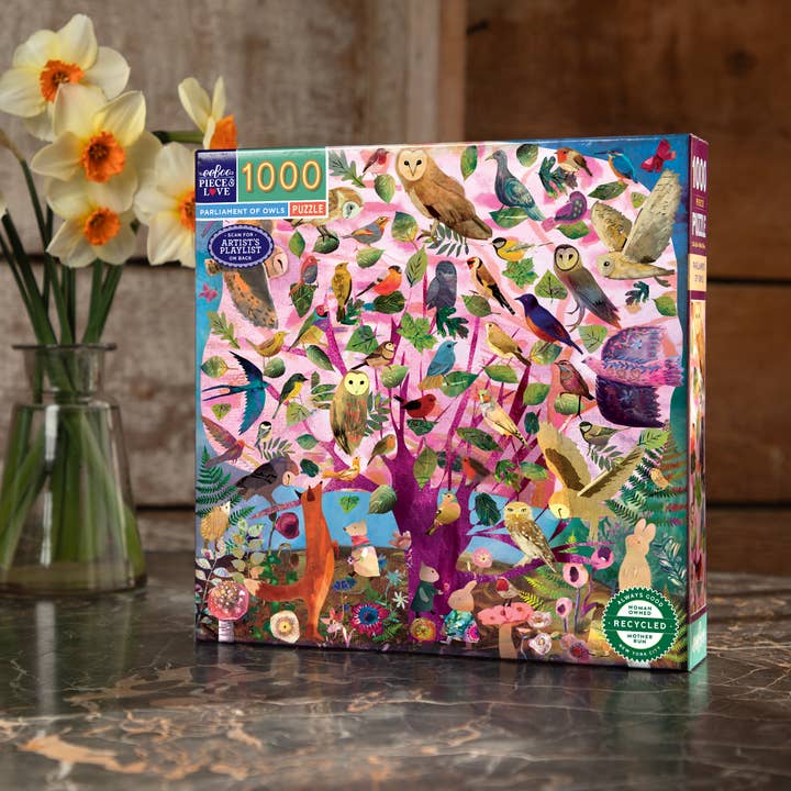 eeBoo - Wholesale Puzzle - Adult - Parliament of Owls 1000 Piece Puzzle3