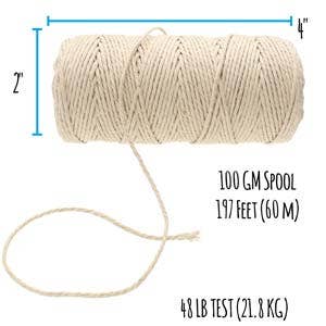 Bead Smith Natural Hemp Cord - 48lb / 21.8kg for wholesale by The Bead District