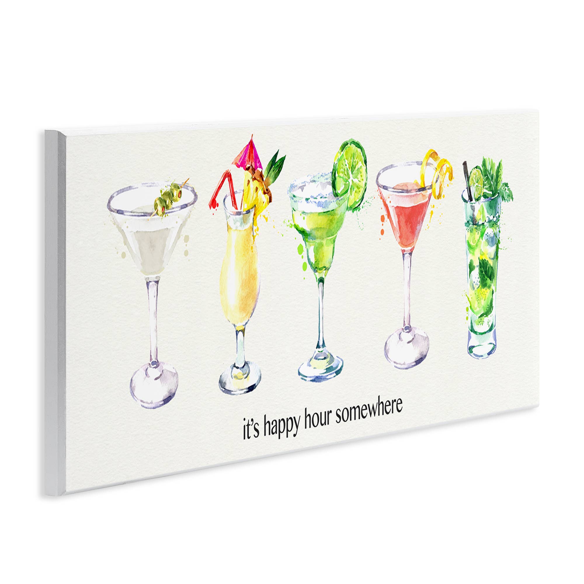 Stupell Industries – wholesale Wall sign – Happy Hour Somewhere Cocktails Wall Plaque1