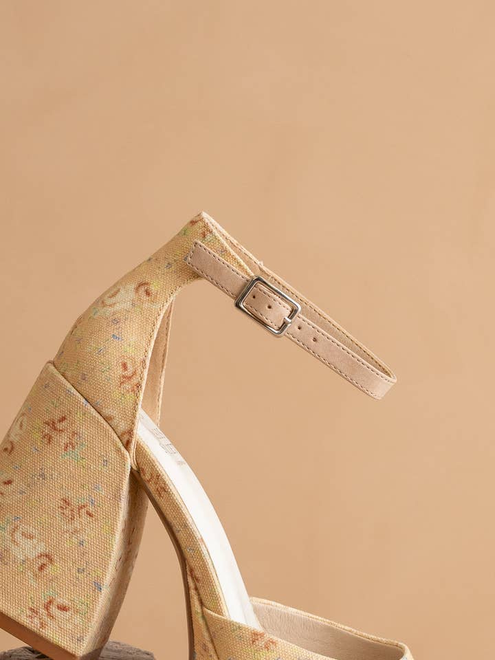 The Oslo Floral | Chunky Platform Mary Janes for wholesale on Faire