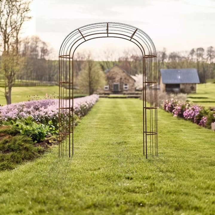 Large Rustic Metal Garden Arch Arbor for wholesale by Artisan Metal Art INC