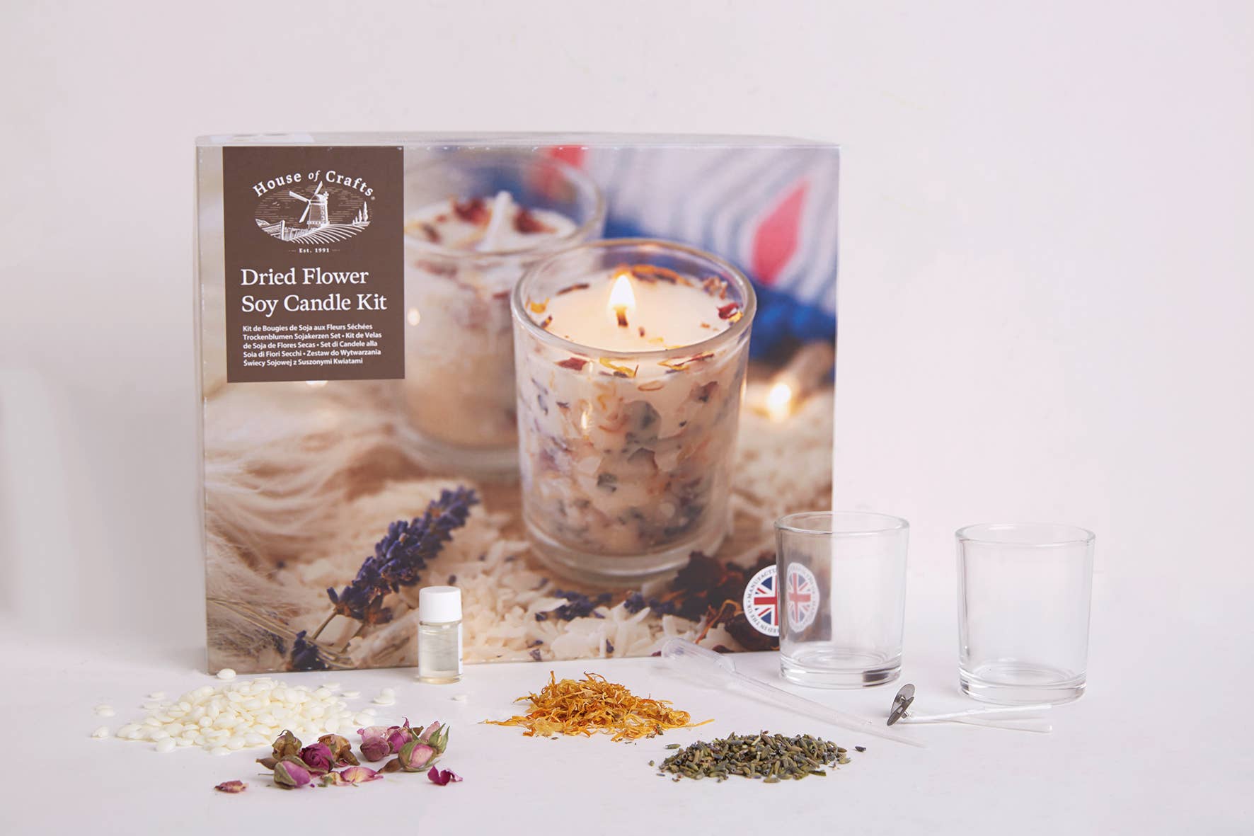 West Design Products – wholesale DIY craft kit – House of Crafts Dried Flower Soy Candle Kit2