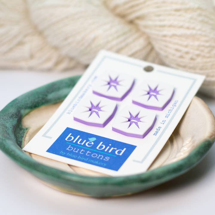 Blue Bird Makery - Wholesale Sewing button/snap - 20mm Midcentury Starburst Buttons6