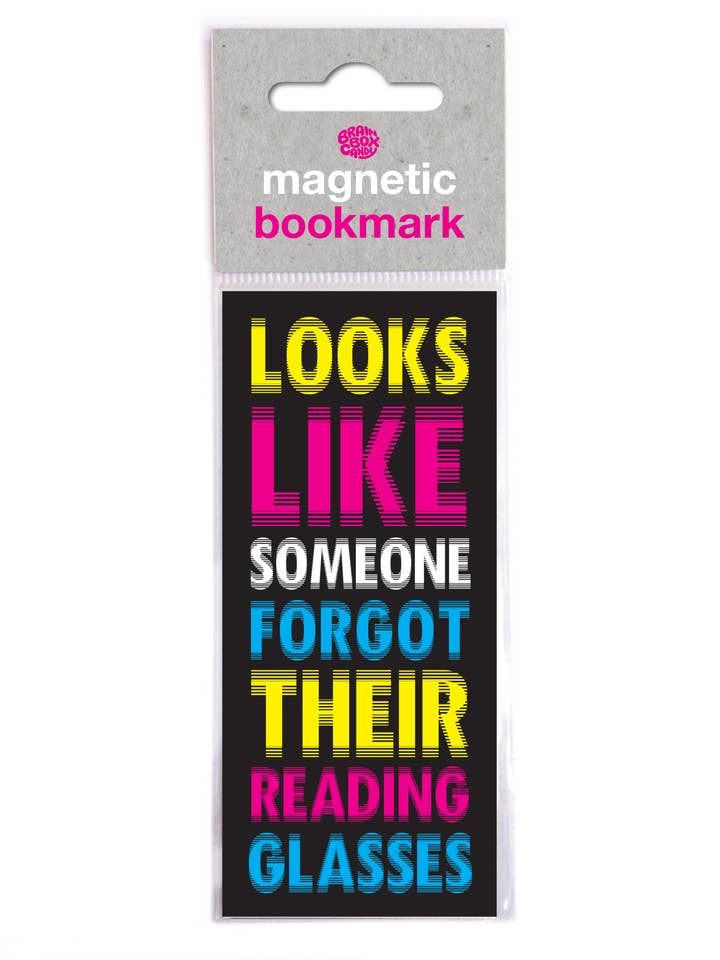 Funny Magnetic Bookmark - Reading Glasses for wholesale by Brainbox Candy
