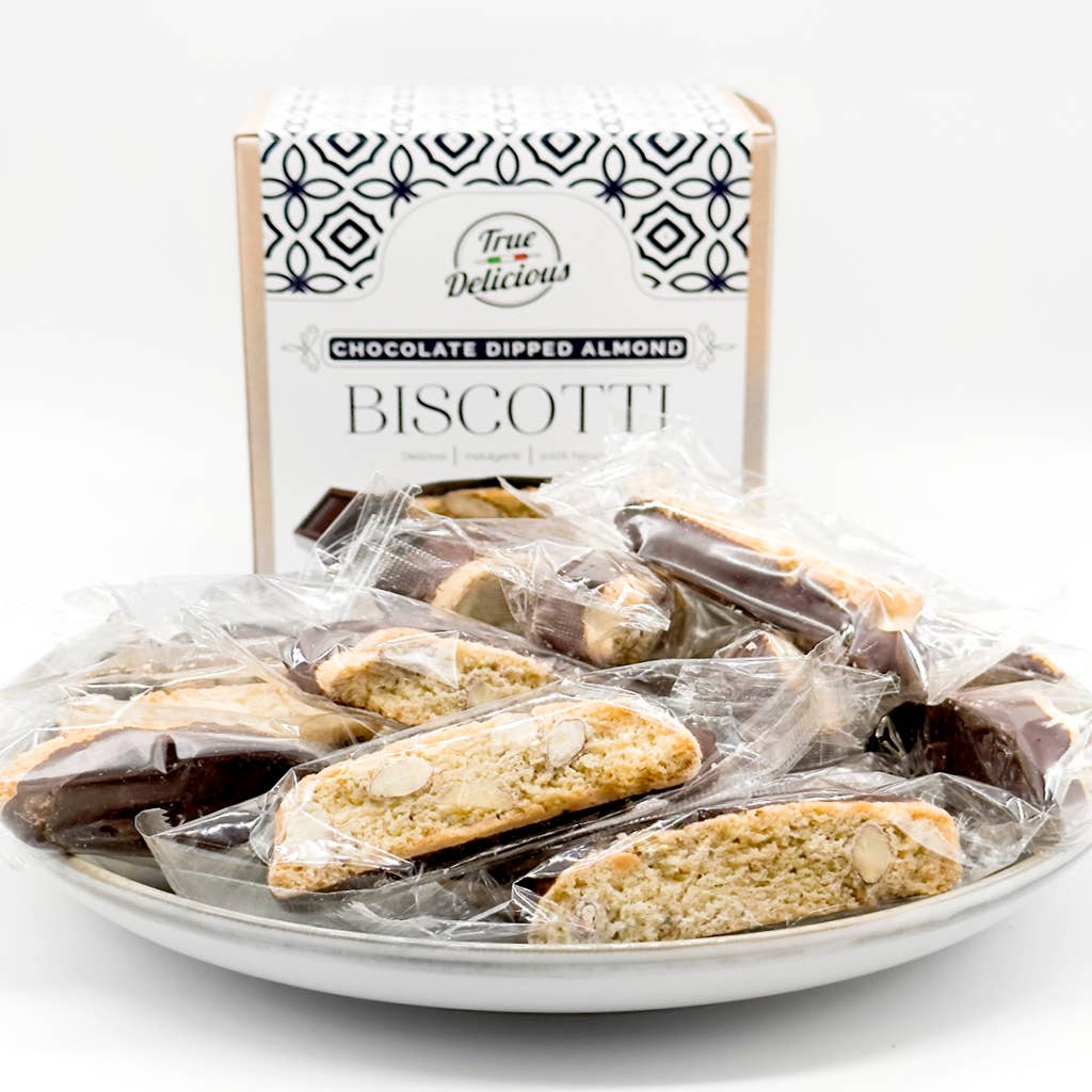 True Delicious - Wholesale Cookie - Elegant Italian BISCOTTI Box, Case of 67