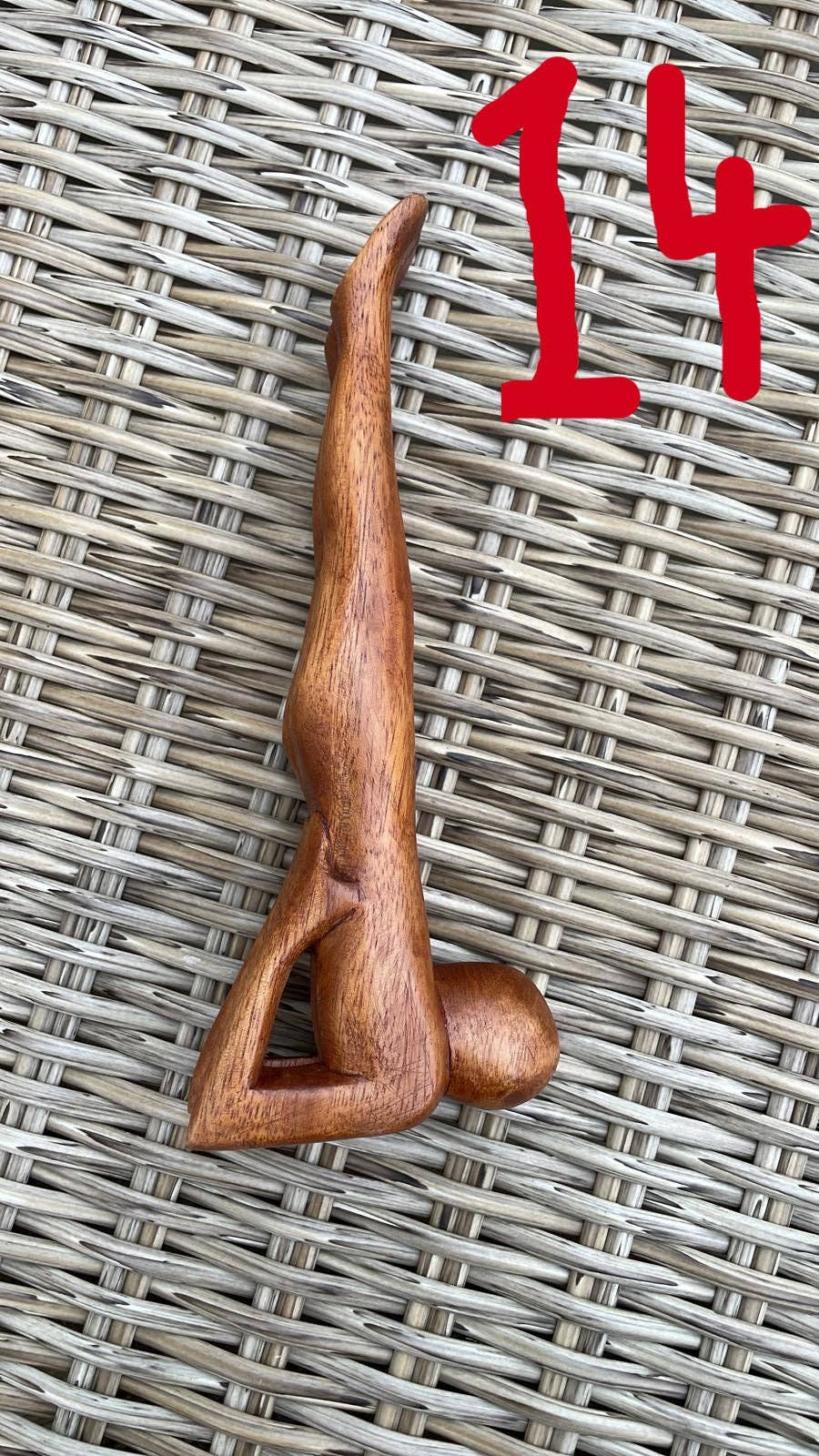 Ubud Glass - Wholesale Sculpture - Hand-Carved Wooden Yoga Poses Art - Serene and Spiritual Home Decor6