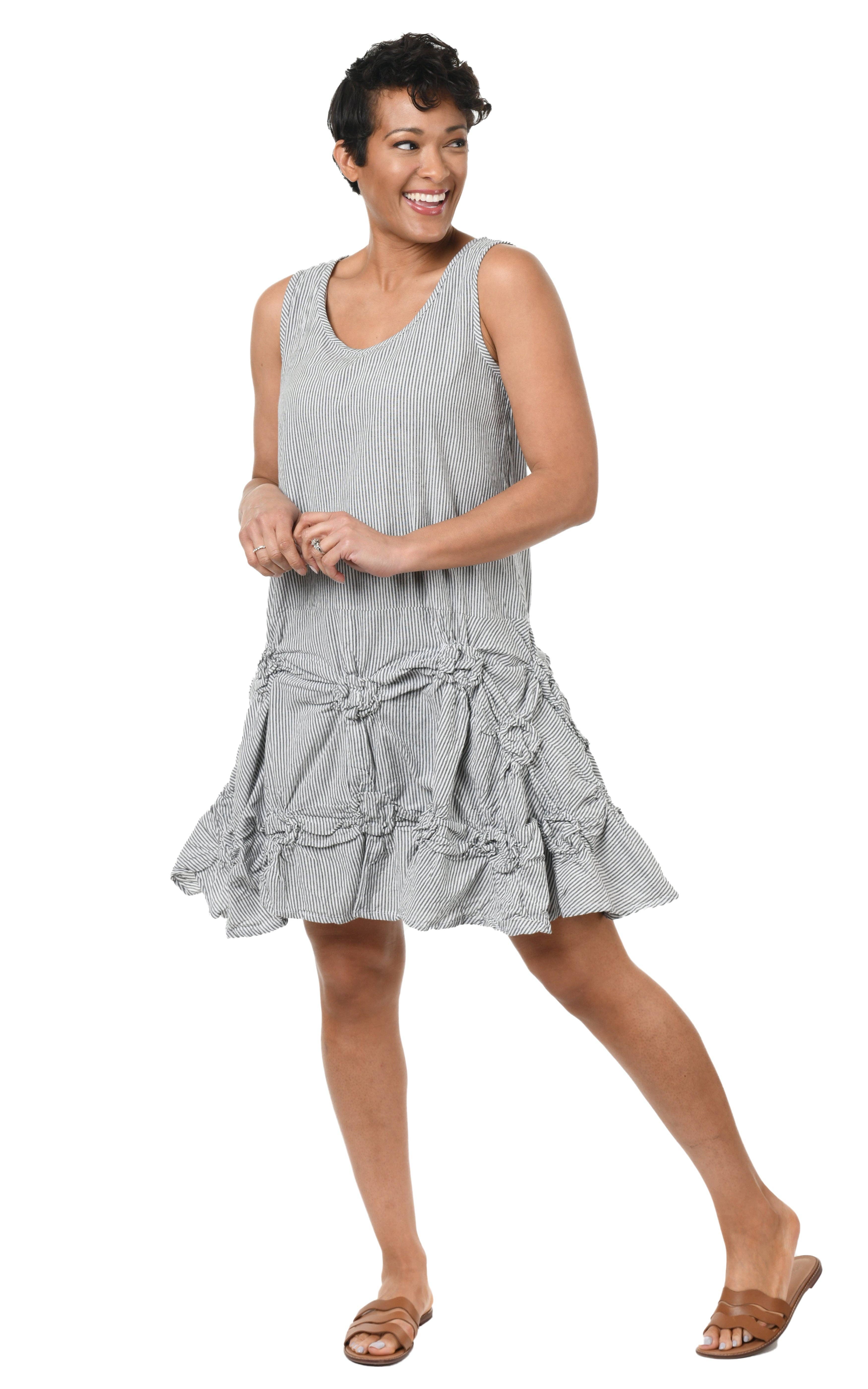 Tulip Clothing - Vente Tunique – femme - CV379 Tunique Matilda en rayure ticking*1