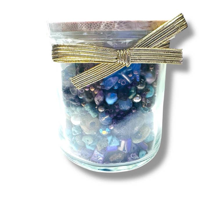 Jar of Gemstone Beads: Jar of Goodies/ Random Bead Jar/Trinkets and Treasures for wholesale by Janine’s Jewelry Design