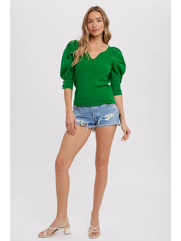 Bluivy - Venta al por mayor Jersey corto de punto - Mujer - JERSEY MANGA CORTA PUFF24
