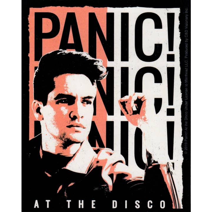 Autocollant - Panic ! À la discothèque - Brendon Urie pour la vente par Square Deal Recordings & Supplies