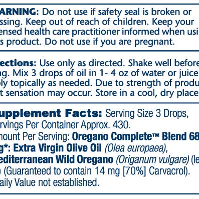 Solaray - Wholesale Oral Supplement/Vitamin - Oregano Complete 1oz1
