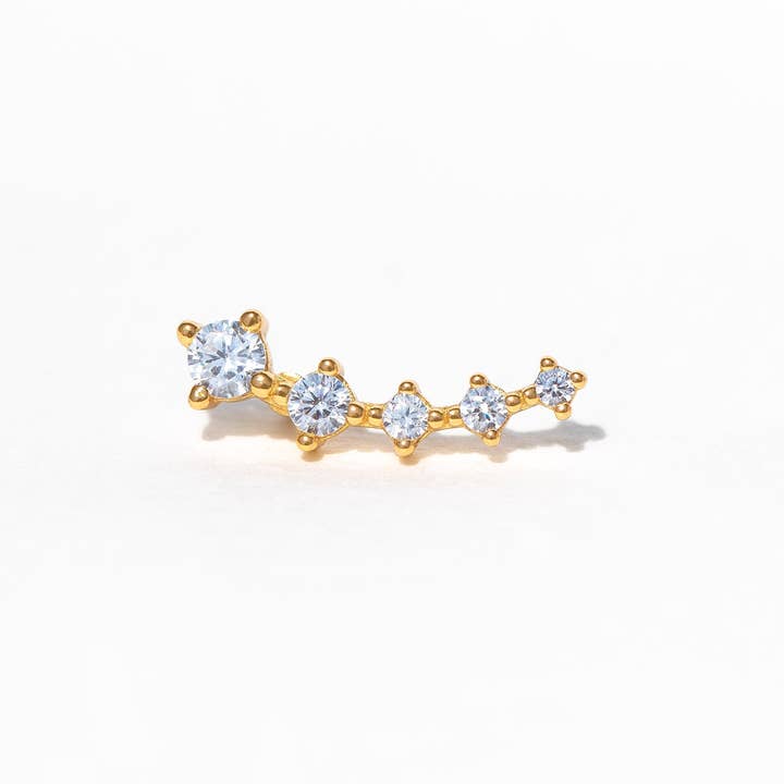 Guld Estella Ear Crawler Flat Back Örhänge för wholesale på Faire
