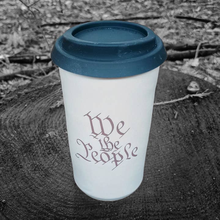 "We The People" Travel Cup for wholesale by Scorched Earth Artworks