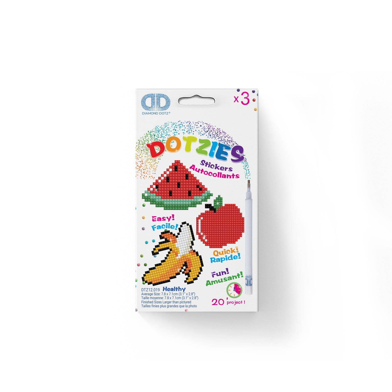 Toysmith - Wholesale DIY Craft Kit - Kids - Diamond Dotz Dotzies Stickers - Healthy0