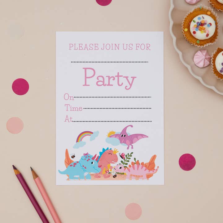 Invitations de fête pour enfants avec bébé dinosaure - Lot de 10 pour la vente par Sjstationery
