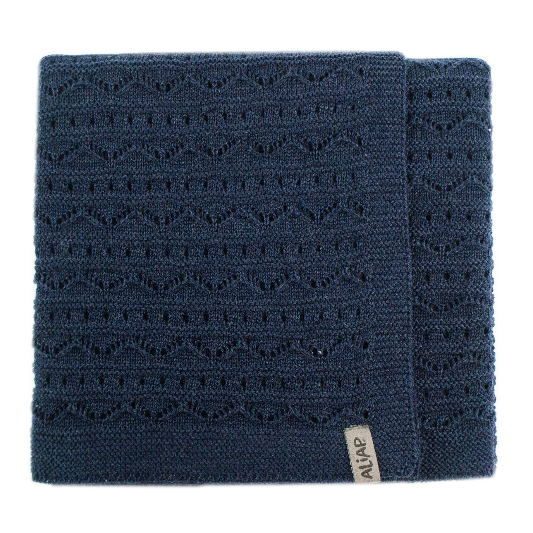 ALIAP - Wholesale Bedding Blanket - Kids & Baby - 100% Merino Wool Blanket Eyelets Knit 5015W2